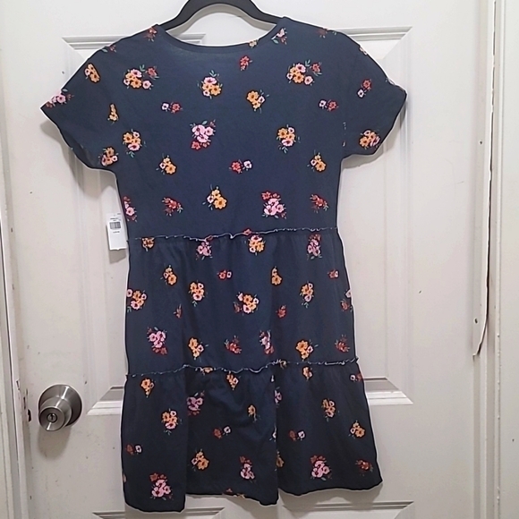 OLD NAVY KIDS BLUE FLOWERS PRINT DRESS SIZE LARGE - Picture 4 of 6
